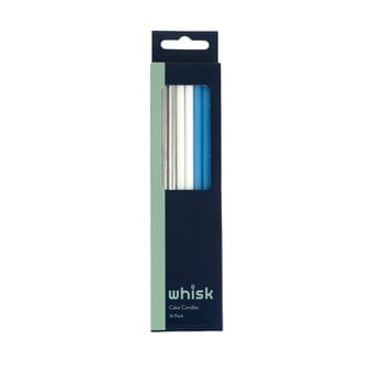 Whisk Tall Blue and Silver Candles 16 Pack image number 5