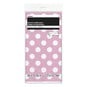 Lovely Pink Polka Dot Plastic Table Cover image number 1