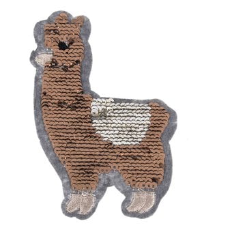 Trimits Sequin Alpaca Iron-On Patch image number 2