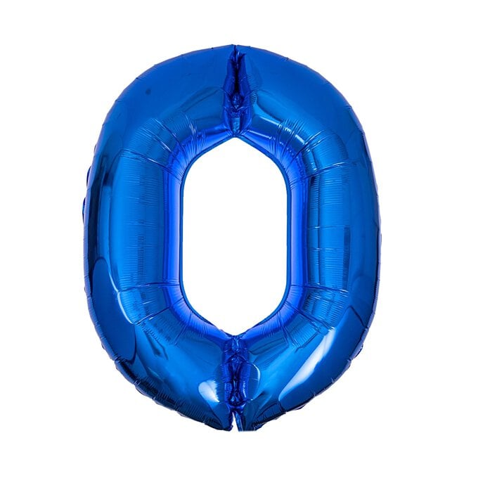 Extra Large Blue Foil Number 0 Balloon image number 1