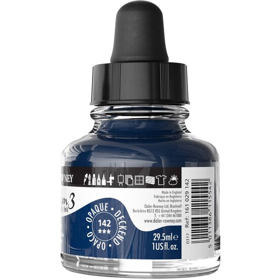 Daler-Rowney System3 Phthalo Blue Acrylic Ink 29.5ml image number 3