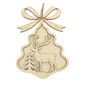 Hanging Wooden Stag in Tree Decoration 12.5cm image number 3