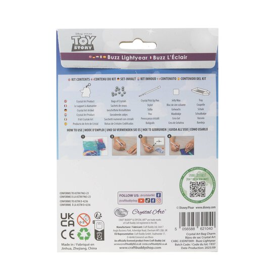 Crystal Art Buzz Bag Charm Kit image number 5