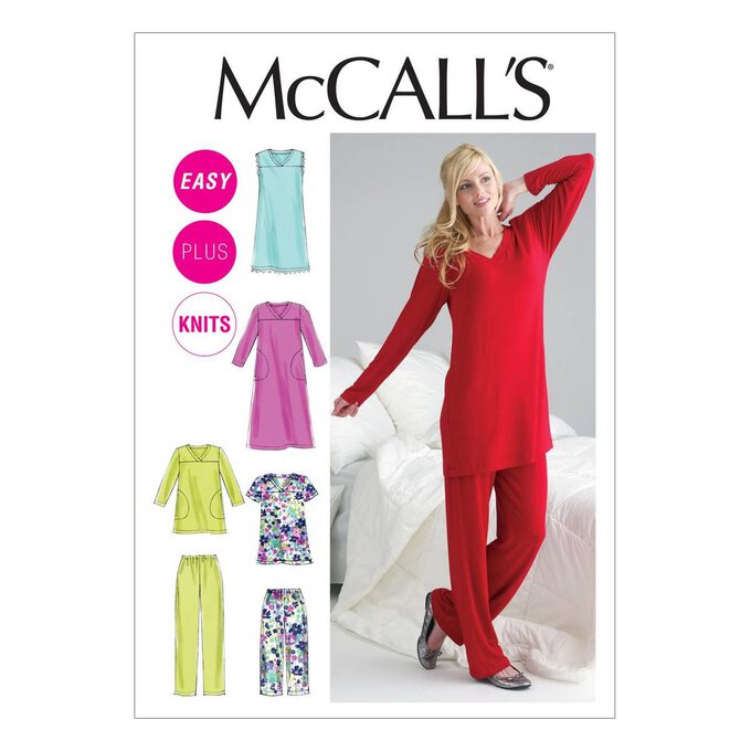 McCall’s Easy Pyjama Set Sewing Pattern M6474 (8-16) image number 1