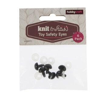 Black Toy Safety Eyes 6 Pack image number 4