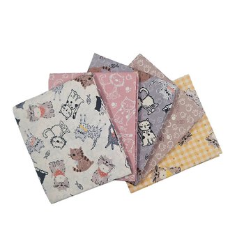 Purrfect Cats Cotton Fat Quarters 5 Pack