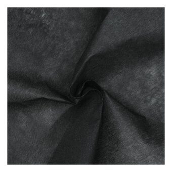 Black Lightweight Interfacing Fabric by the Metre 