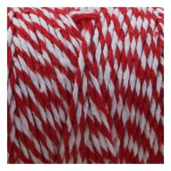 Red and White Cotton Twine 100m image number 2