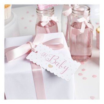 Pink Baby Shower Gift Tags 3 Pack