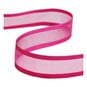 Hot Pink Organza Satin-Edged Ribbon 12mm x 5m image number 1