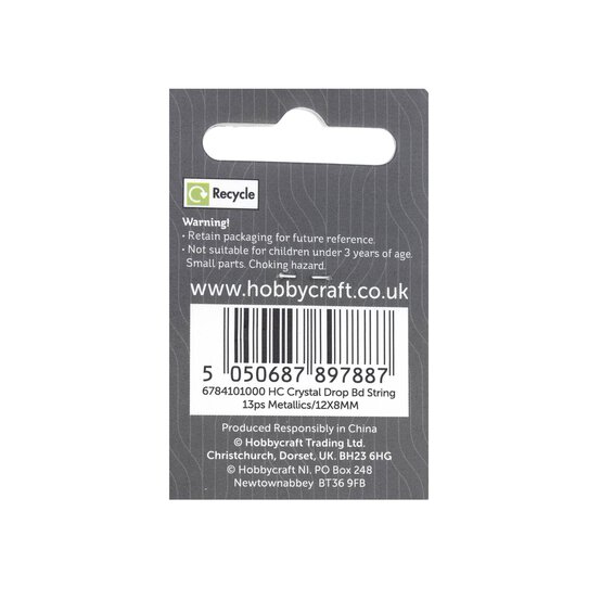 Metallic Faceted String Beads 12mm 13 Pieces image number 3