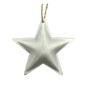 Hanging Silver Metal Star Decoration 9.5cm image number 1