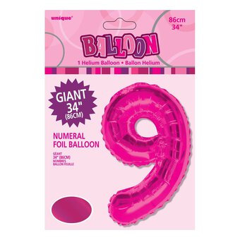 Extra Large Pink Foil 9 Balloon