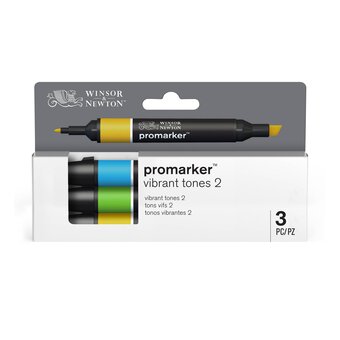 Winsor & Newton Vibrant Tones 2 Promarkers 3 Pack