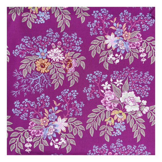 V&A Pressed in Time Spring Meadow Cotton Fabric by the Metre image number 2