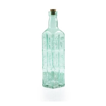 Tall Square Green Glass Bottle 520ml