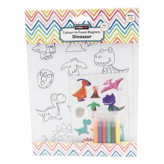 Dinosaur Colour-In Foam Magnet Kit image number 1