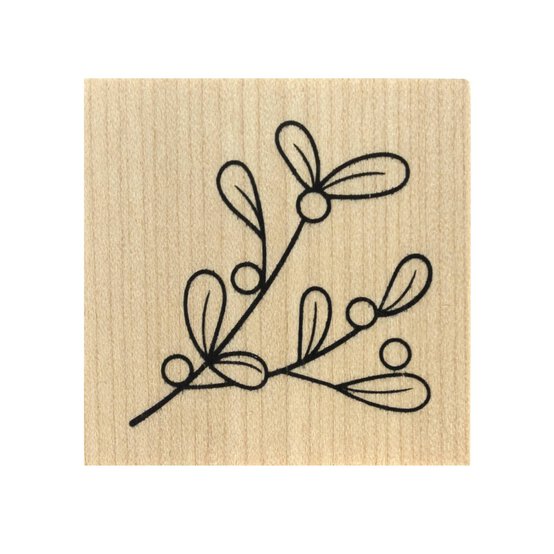 Mistletoe Wooden Stamp 3.8cm x 3.8cm image number 4