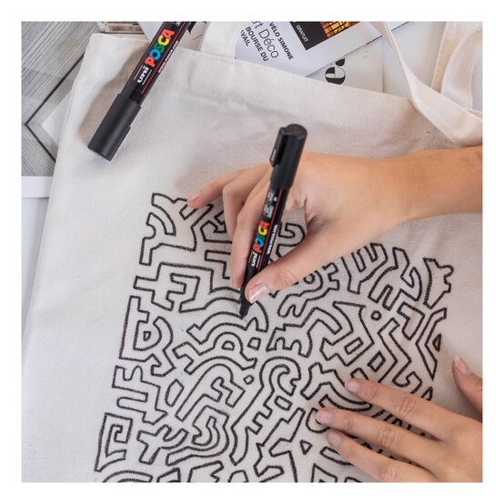 Uni-ball Posca Black PC-3M Marker Pens 2 Pack image number 2