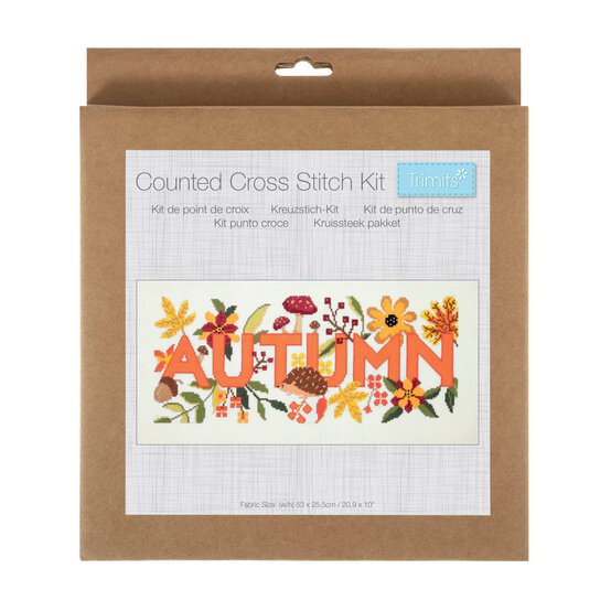 Trimits Large Autumn Counted Cross Stitch Kit image number 1
