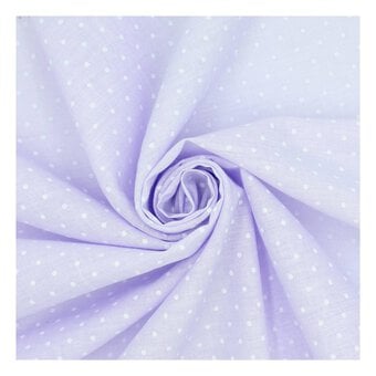 Lilac Spot Print Polycotton Fabric by the Metre