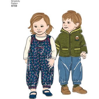Simplicity Baby Separates Sewing Pattern 8759 (XXS-L)