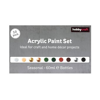Seasonal Acrylic Craft Paint 60ml 10 Pack