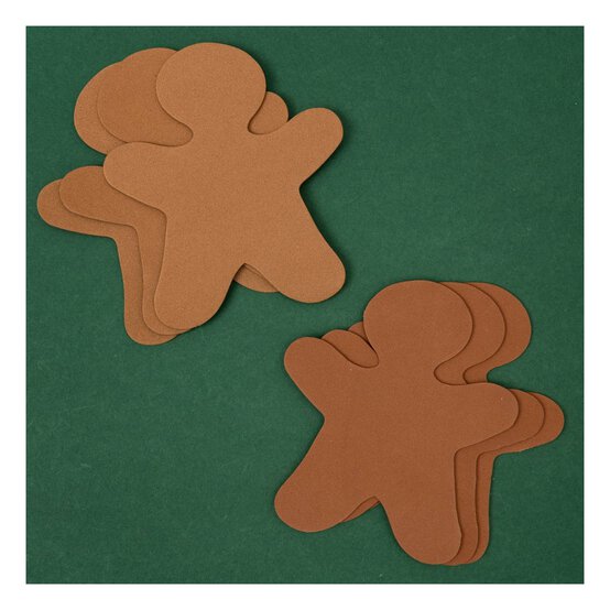 Gingerbread Foam Shape 6 Pack image number 1