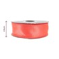 Coral Wire Edge Satin Ribbon 25mm x 3m image number 3