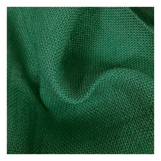 Forest Green Hessian Fabric by the Metre image number 1