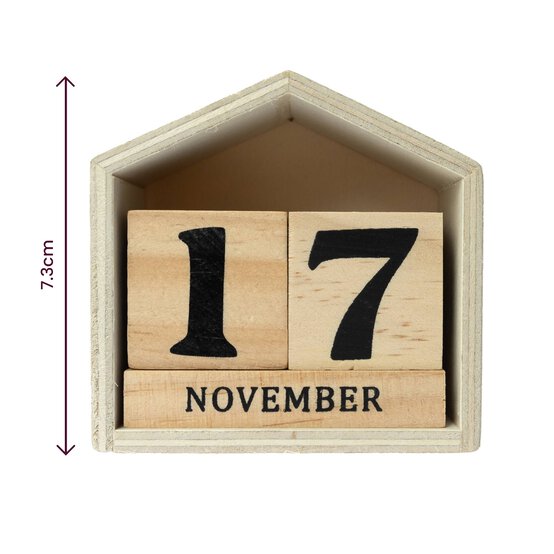 Wooden Block Calendar 7cm image number 4