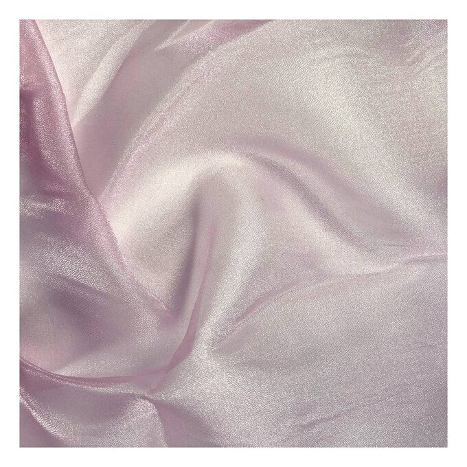 Pink Crystal Organza Fabric by the Metre image number 1
