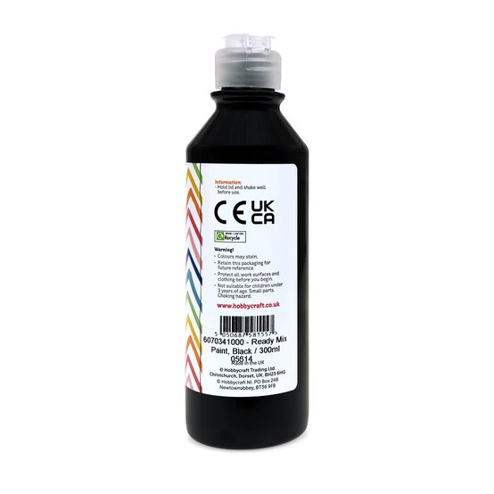 Black Ready Mixed Paint 300ml image number 5