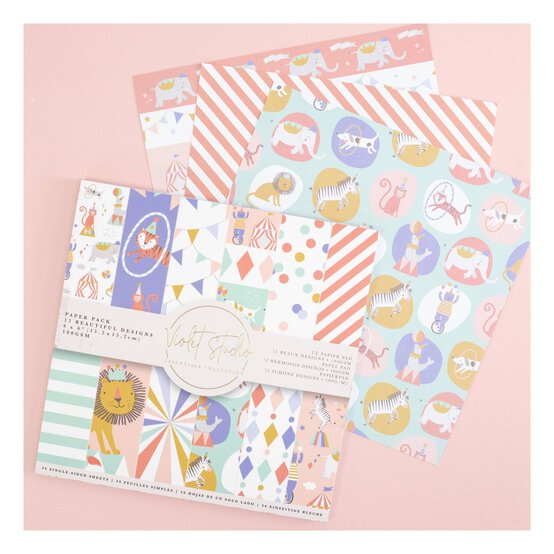 Violet Studio Little Circus Paper Pad 12 x 12 Inches 36 Sheets image number 2