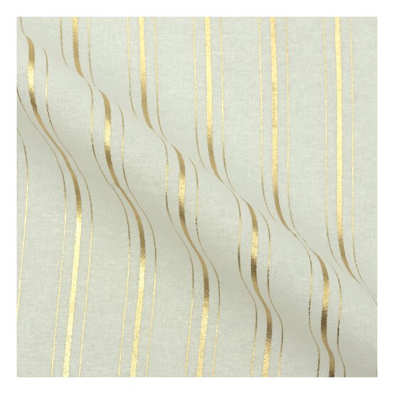 Gold Metallic Stripe Cotton Fat Quarters 4 Pack image number 3