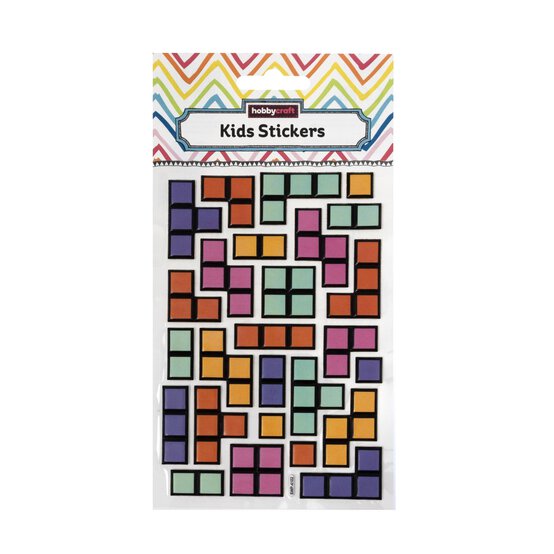 Red and Purple Block Puzzle Stickers image number 1
