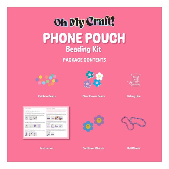 Oh My Craft! Phone Pouch Beading Kit image number 4