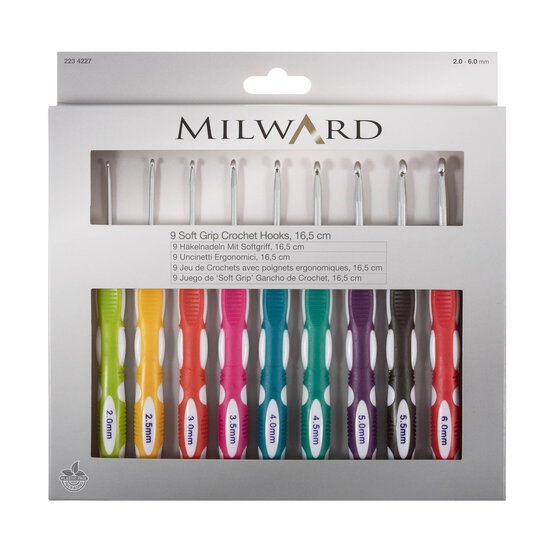 Milward Soft Grip Crochet Hooks 9 Pack image number 2