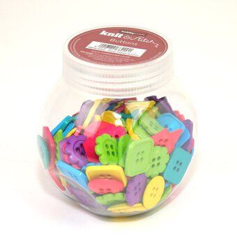 Hobbycraft Button Jar Bright Shapes Assorted image number 3