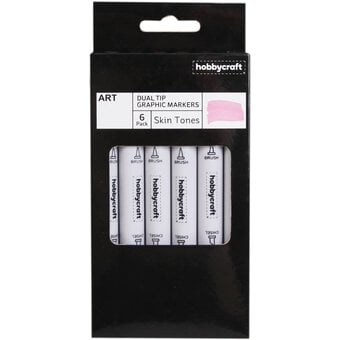 Skin Tone Dual Tip Graphic Markers 6 Pack image number 3