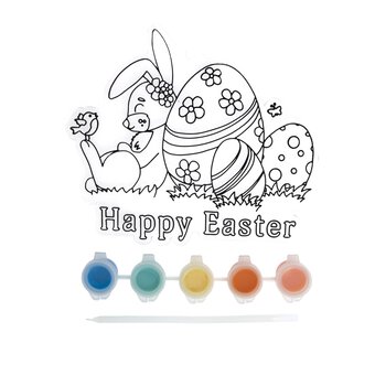 Happy Easter Plastic Suncatcher