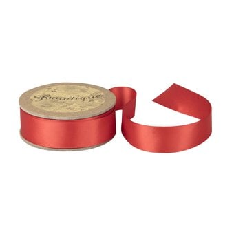 Poppy Red Double-Faced Satin Ribbon 18mm x 5m