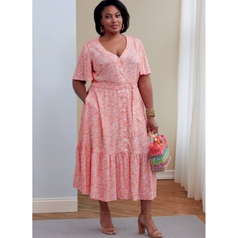 Butterick Women’s Dress Sewing Pattern B6763 (18W-24W) image number 3