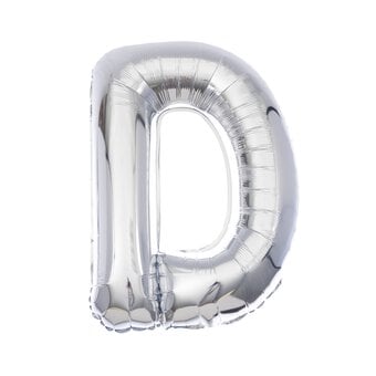 Extra Large Silver Foil Letter D Balloon