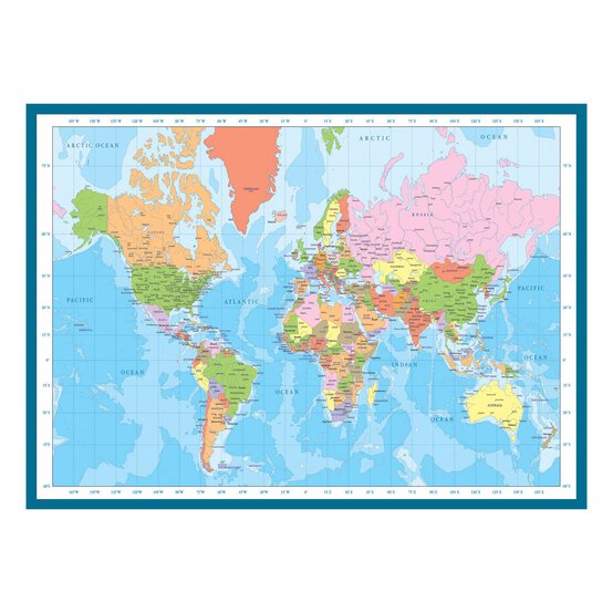 Eurographics Modern Map of the World Jigsaw Puzzle 1000 Pieces image number 2