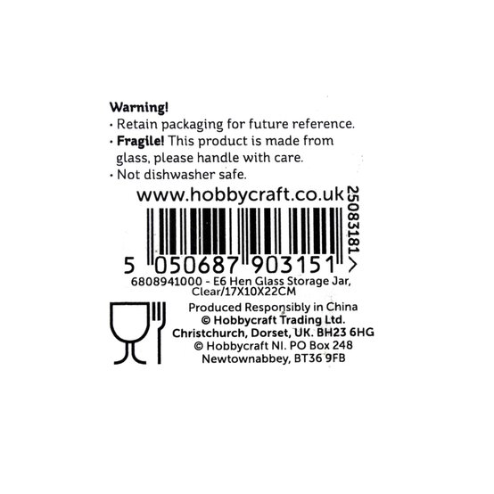 Hen Glass Storage Jar 22cm image number 5