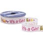 It's a Girl Satin Ribbon 12mm x 3.5m image number 3