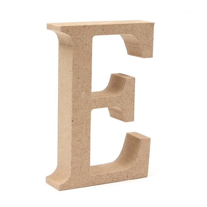 MDF Wooden Letter E 8cm image number 1