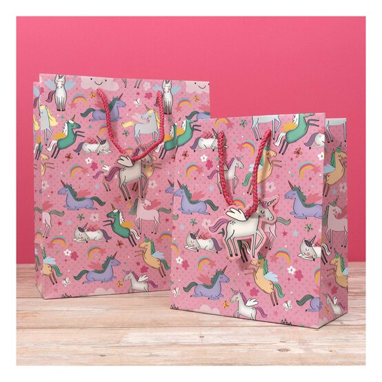 Pink Unicorn Gift Bag 21.5 x 25cm image number 2