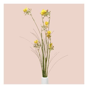 Yellow Ditsy Floral Spray 75cm